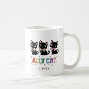 Mug Ally Cat - Black Cat LGBTQ Pride