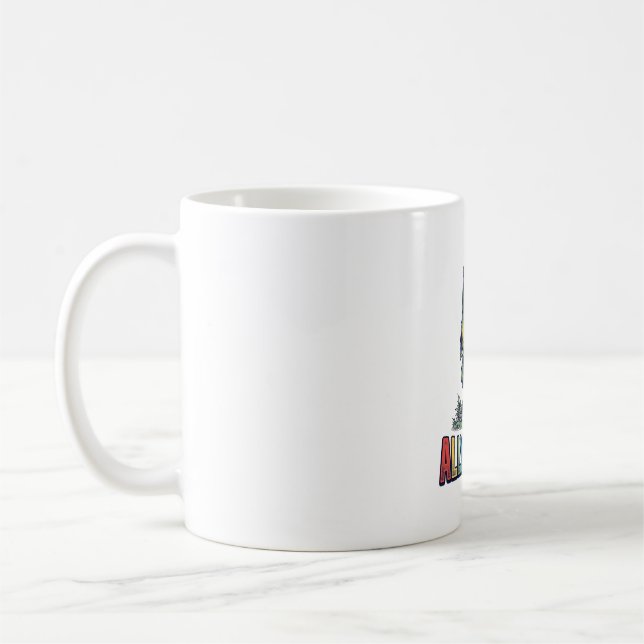 Mug Allysaurus Lunettes de soleil de dinosaure vintage (Gauche)