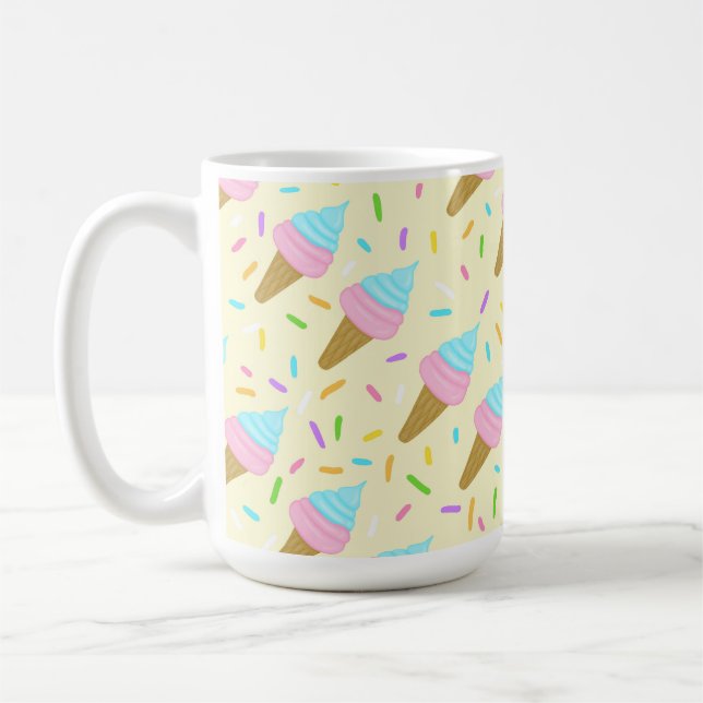 Mug Almofada fofa com estampa contínua de sorvetes (Gauche)
