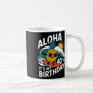 Mug Aloha 40e anniversaire Hawaï Ananas Surf Tropi