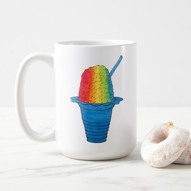 Mug ALOHA Hawaii Hawaii rasage arc-en-ciel rasé glace  (Avec donut)