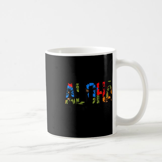 Mug Aloha Hawaiian Flowers Hawaii Funny Vacances Surf (Droite)