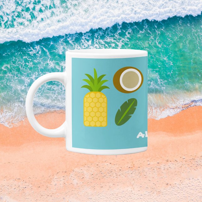 Mug Aloha Nui Loa Hawaiian Ananas et noix de coco (Créateur téléchargé)