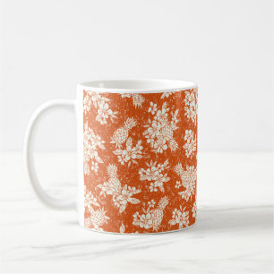 Mug aloha sans joint motif d'hibiscus et d'ananas, 