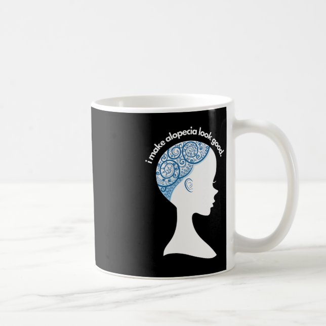 Mug Alopecia Areata Cadeau - Sensibilisation à la pert (Droite)