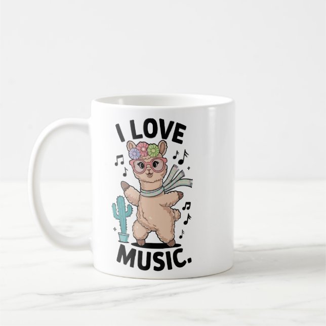 Mug Alpaca amour musique bébé (Gauche)