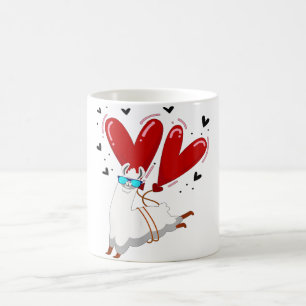 Mug Alpaca Heart Love Valentines Day Cadeau pour anima