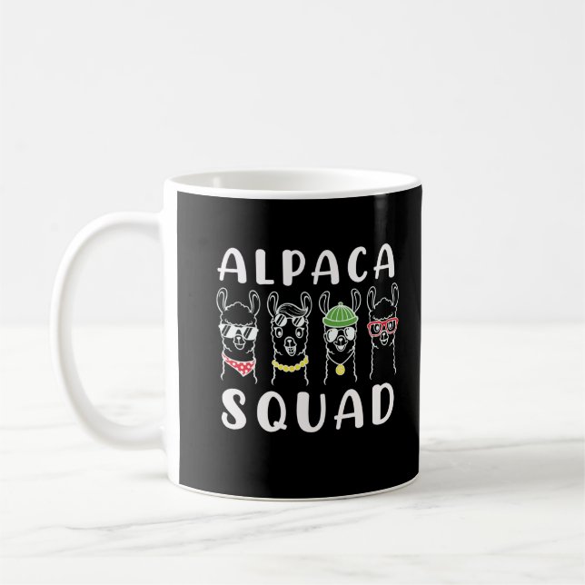 Mug Alpaca Squad Gangster Funny Alpaca Amis (Gauche)
