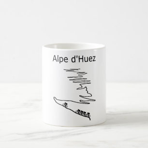 Mug Alpe d Huez en France à vélo pour hommes et femm