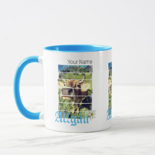 Mug Alpes d'Allgäu Vache vintage Bavière Allemagne Sou