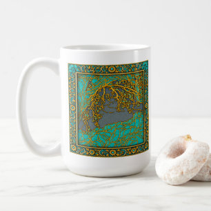 Mug Alpes françaises Or , Argent Turquoise