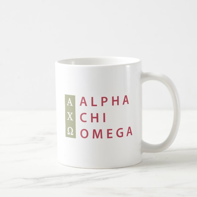 Mug Alpha Chi Omega | Logo Empilé (Droite)