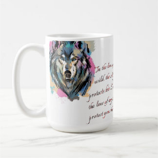 Mug Alpha et Luna Wolf Aquarelle