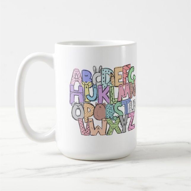 Mug Alphabet Coloré (Gauche)