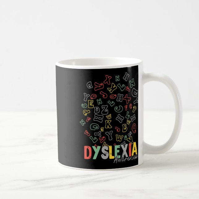 Mug Alphabet de sensibilisation Rainbow Argent Ruban R (Droite)