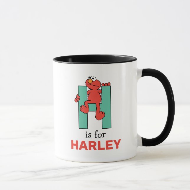 Mug Alphabet d'Elmo | H Vert (Droite)