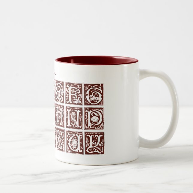 Mug Alphabet du XVIe siècle (Droit)