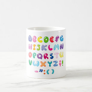 Mug Alphabet en forme de bulle