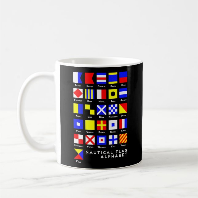 Mug Alphabet indicateur de signal nautique (Gauche)