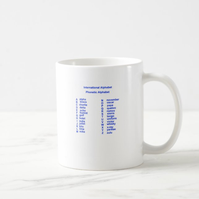 Mug Alphabet international (Droite)
