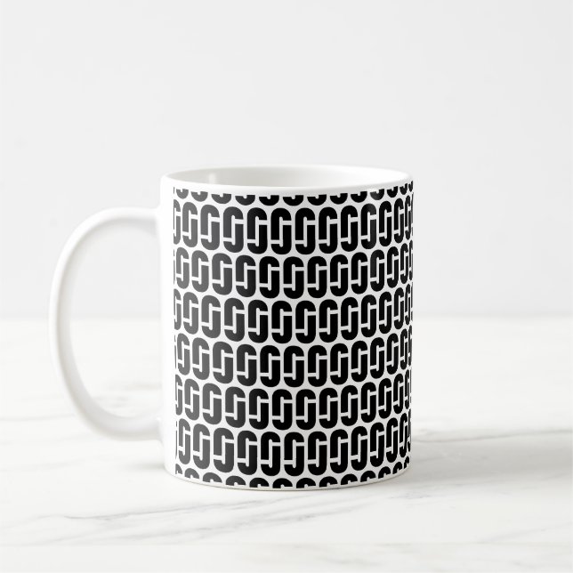 Mug Alphabet Motif en lettres gras J (Gauche)