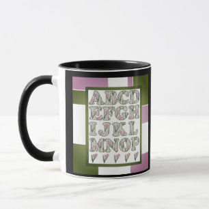 Mug Alphabet pour les enfants, apprendre l'alphabet, A