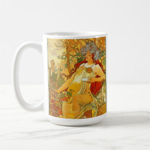 Mug Alphonse Mucha Art Nouveau Automne
