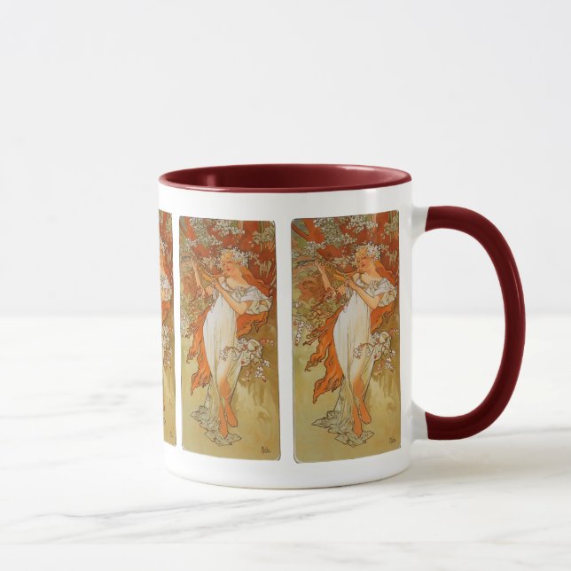 Mug Alphonse Mucha - art Nouveau - ressort (Droite)