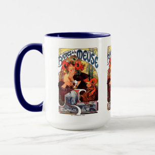 Mug Alphonse Mucha, Bières de la Meuse, 1897