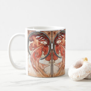 Mug Alphonse Mucha Dance 1898 Art Nouveau Vintage