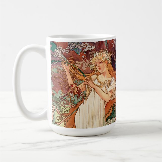 Mug Alphonse Mucha, Les Saisons (1896) Printemps (Gauche)