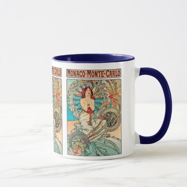 Mug Alphonse Mucha Monaco, Monte Carlo, 1897 (Droite)