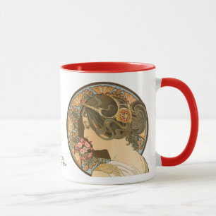 Mug Alphonse Mucha Primrose CC0107 Art Nouveau