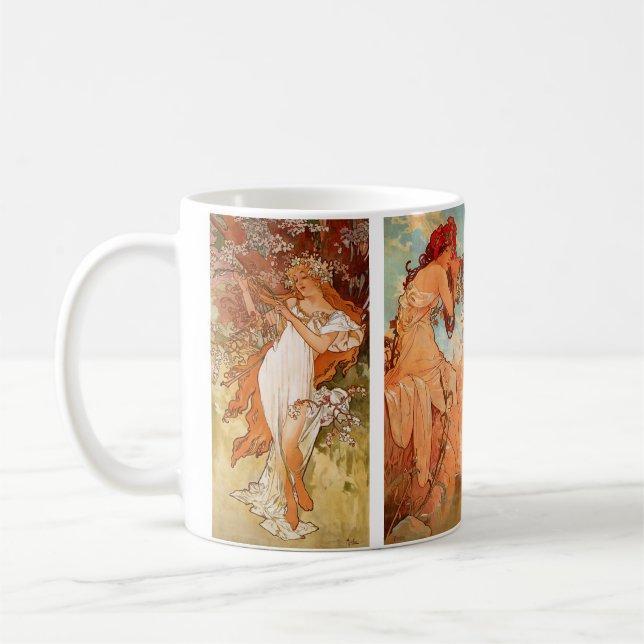 Mug Alphonse Mucha, Quatre Saisons (Gauche)