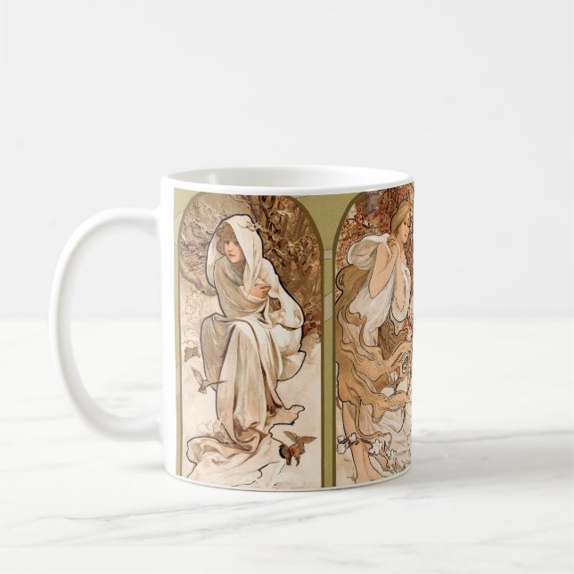 Mug Alphonse Mucha The Seasons 1897 Art Nouveau (Gauche)