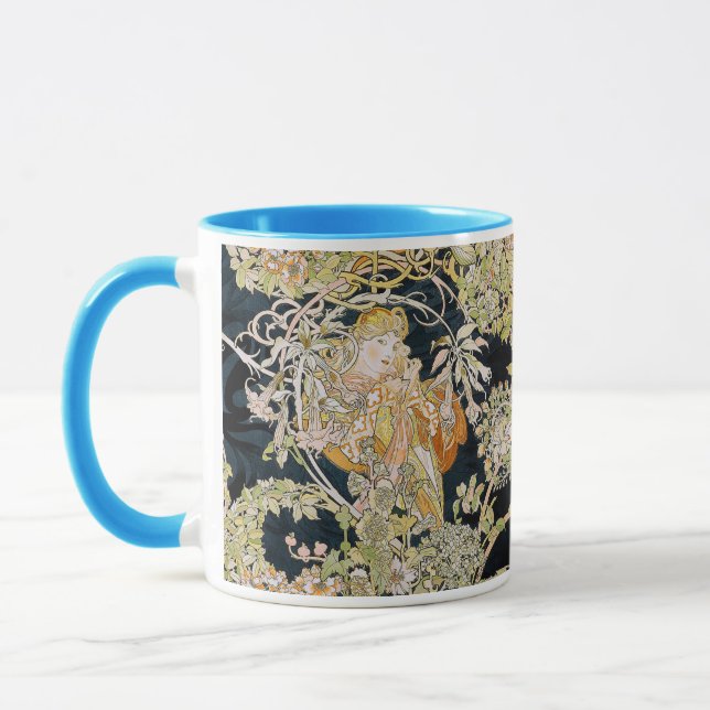 Mug Alphonse Mucha, “Woman with a Daisy” (Gauche)