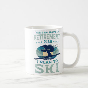 Mug Alpine Ski Slope Descente Retraite Skier Retraité