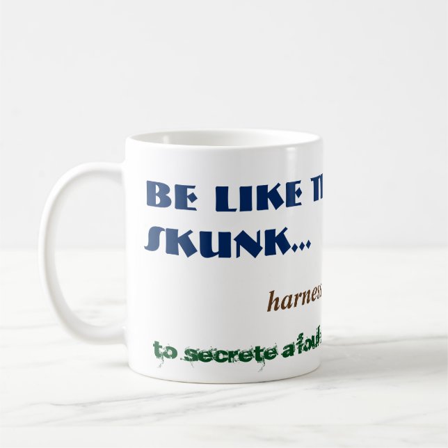 Mug Alt Funny Skunk Smelt Pâte Bois Animal (Gauche)