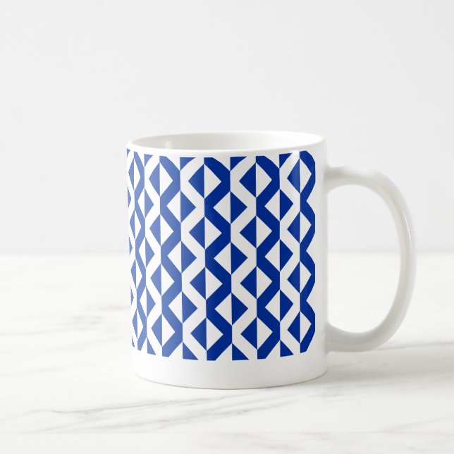 Mug Alternate ZigZags - Bleu et blanc de la marine (Droite)