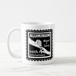 Mug ALUMINUM cadeau traditionnel 10e anniversaire mari