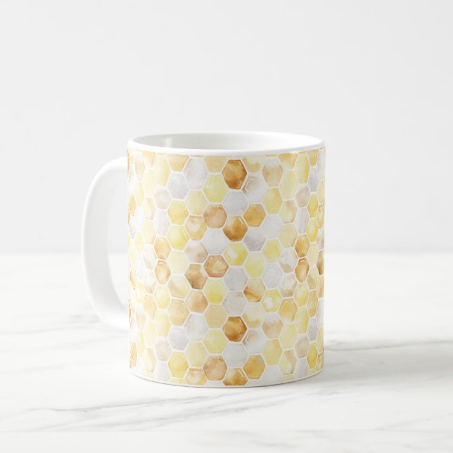 Mug Alvéoles en or blanc jaune (Devant gauche)