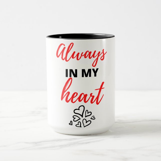 Mug Always In My Heart Black (Centre)