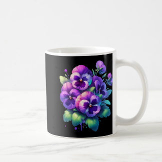 Mug Alzheimer Purple Pansy Floral Démence Alzheimer &#