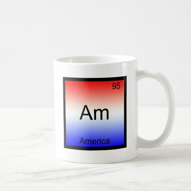 Mug Am - Amérique Symbole d'élément de chimie Drôle (Droite)