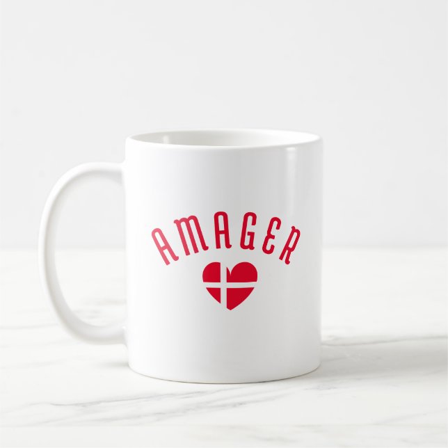 Mug AMAGER Danemark Coeur (Gauche)