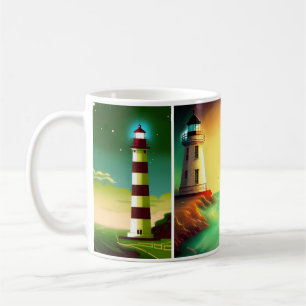 Mug Amant de phare avec 4 photos de phare