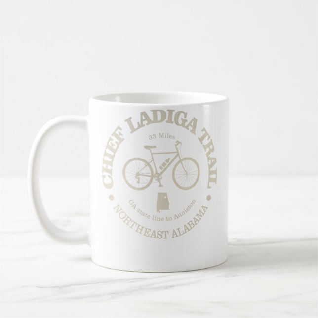 Mug Amant du cyclisme et du camping sur le sentier Nat (Gauche)