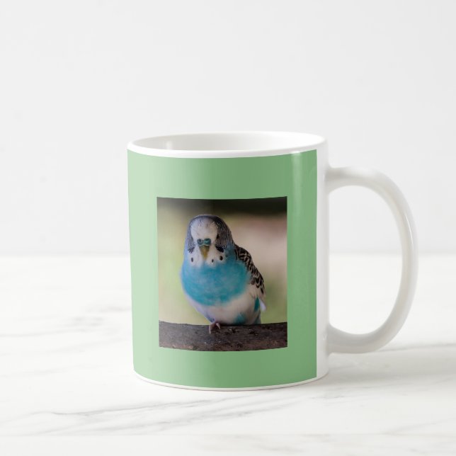 Mug Amants blancs classiques bleus de perroquet de (Droite)