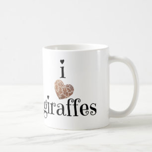 Mug Amants de girafe seulement ! girafes du coeur i