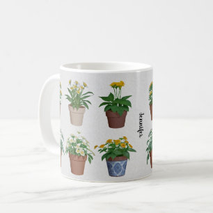 Mug Amarrages plante fleurs monogrammée plante amant